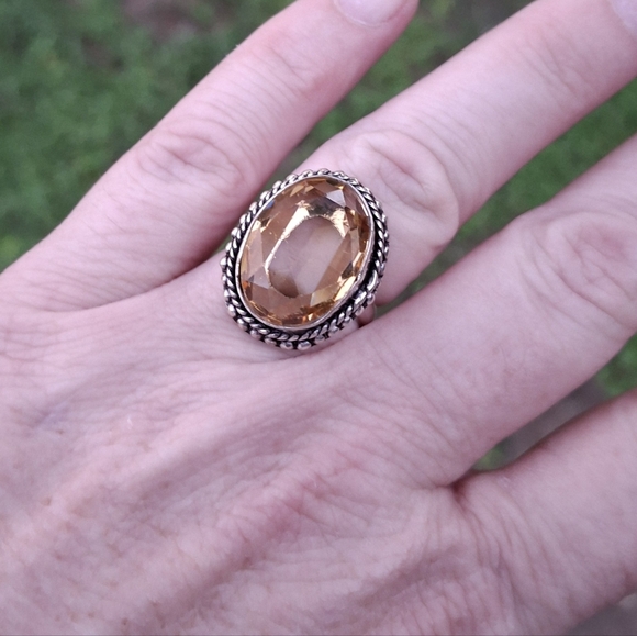New Citrine 925 Silver Ring. - Picture 3 of 12